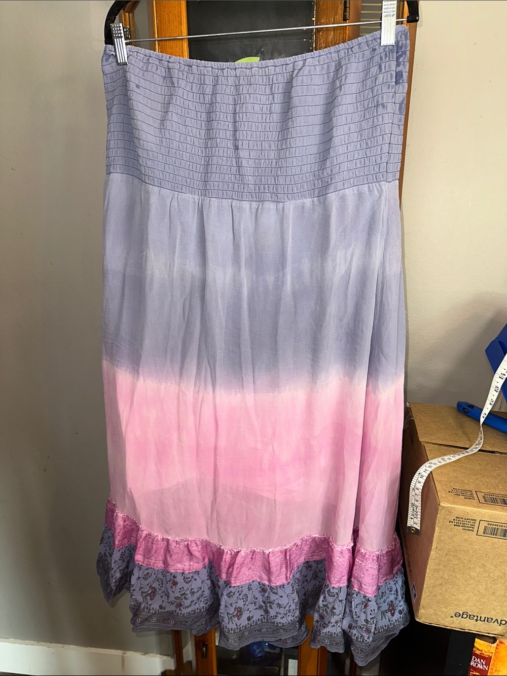 Free People Lavender and Pink Ombre Maxi Skirt